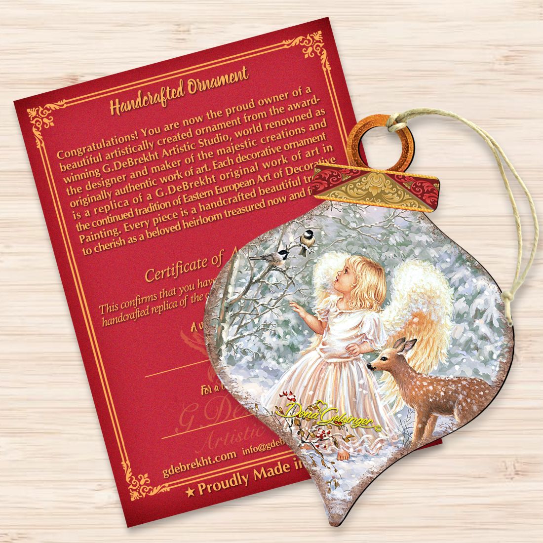 Sweet Christmas Blessings Wooden Ornaments by Gelsinger - Nativity Holiday Decor - 8031122-1703