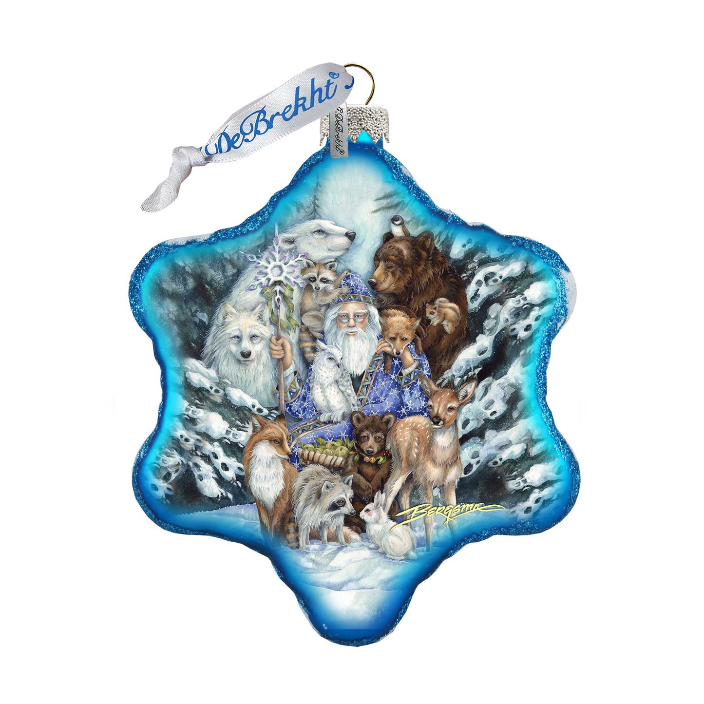 Gather in Peace Father Winter Glass Ornament by J. Bergsma - Christmas Decor - 754-968-JB