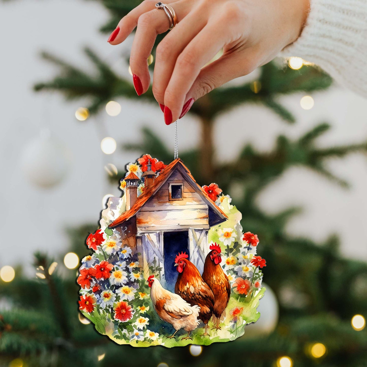 Spring on the Farm Decorative Wooden Ornaments Set of 3 by G. Debrekht - Easter Décor - 8091056-S3