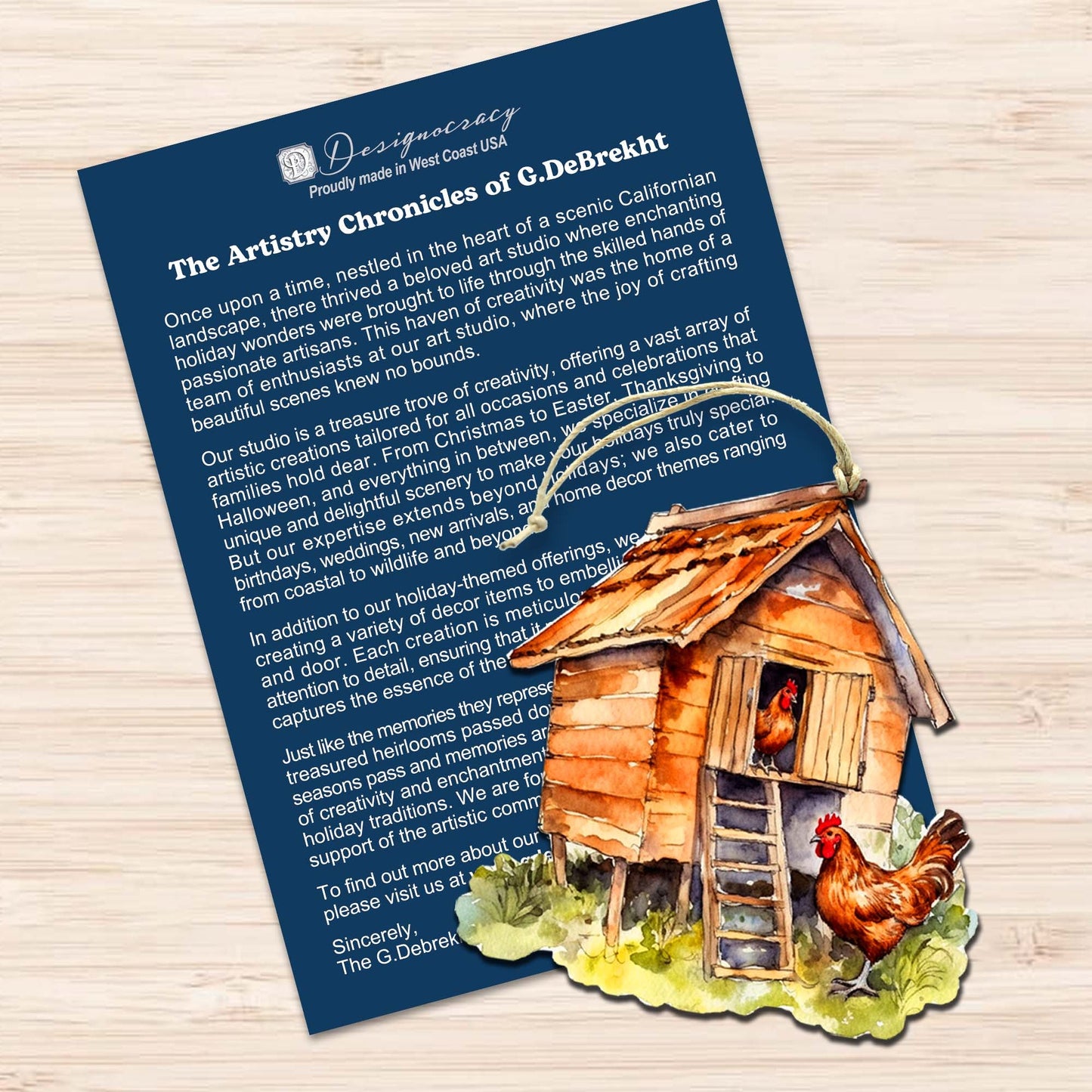 Spring on the Farm Decorative Wooden Ornaments Set of 3 by G. Debrekht - Easter Décor - 8091056-S3