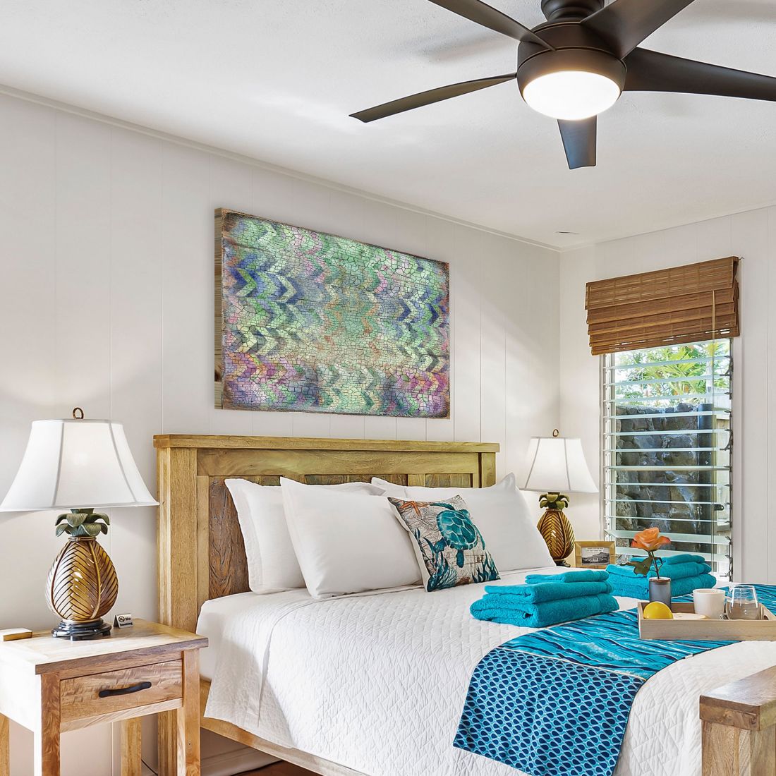 Graphic Rustic Wooden Wall Art by G. DeBrekht - Floral Ornamental Decor - 95002B