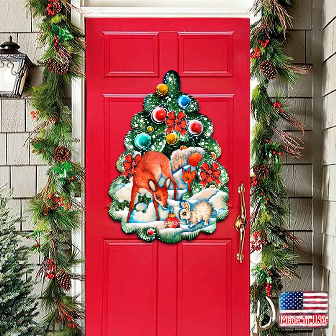 Forest Christmas Tree Holiday Door Decor by G. DeBrekht - Christmas Decor - 8119182H