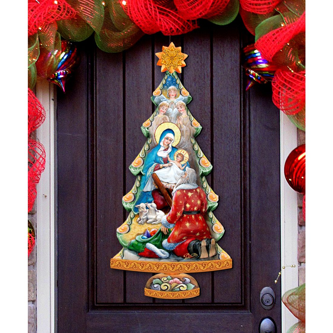 Adoration Nativity Tree Nativity Door Decor by G. Debrekht - Nativity Holiday Decor - 8128833H
