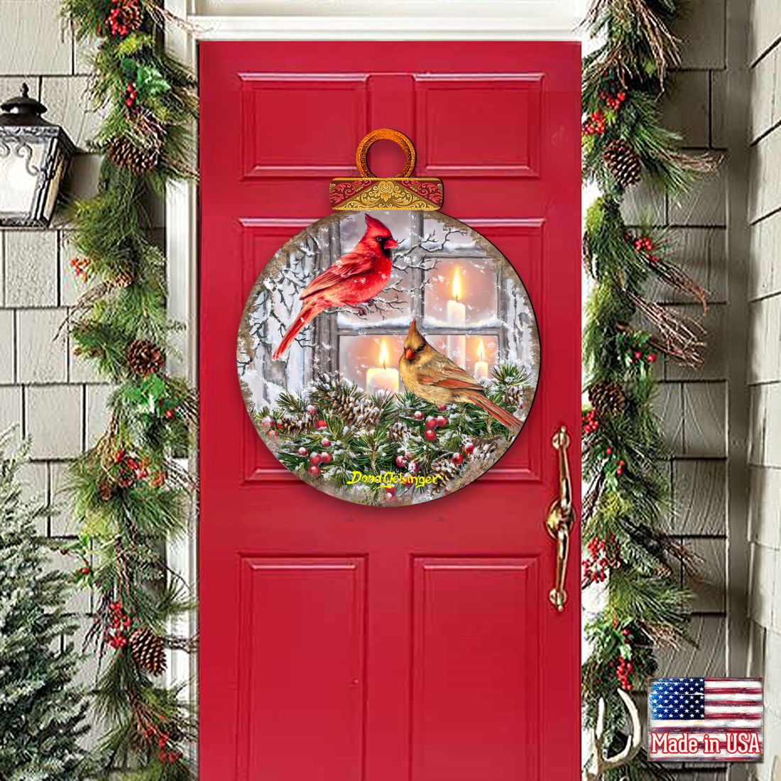 House Birds Holiday Door Decor by D. Gelsinger - Christmas Decor - 8421126H-DG