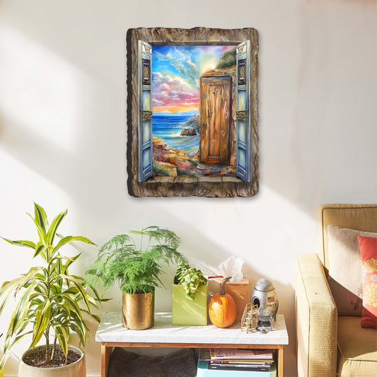 Coastal Serenity Window Wall Art by G. DeBrekht Coastal Decor - 8492106W