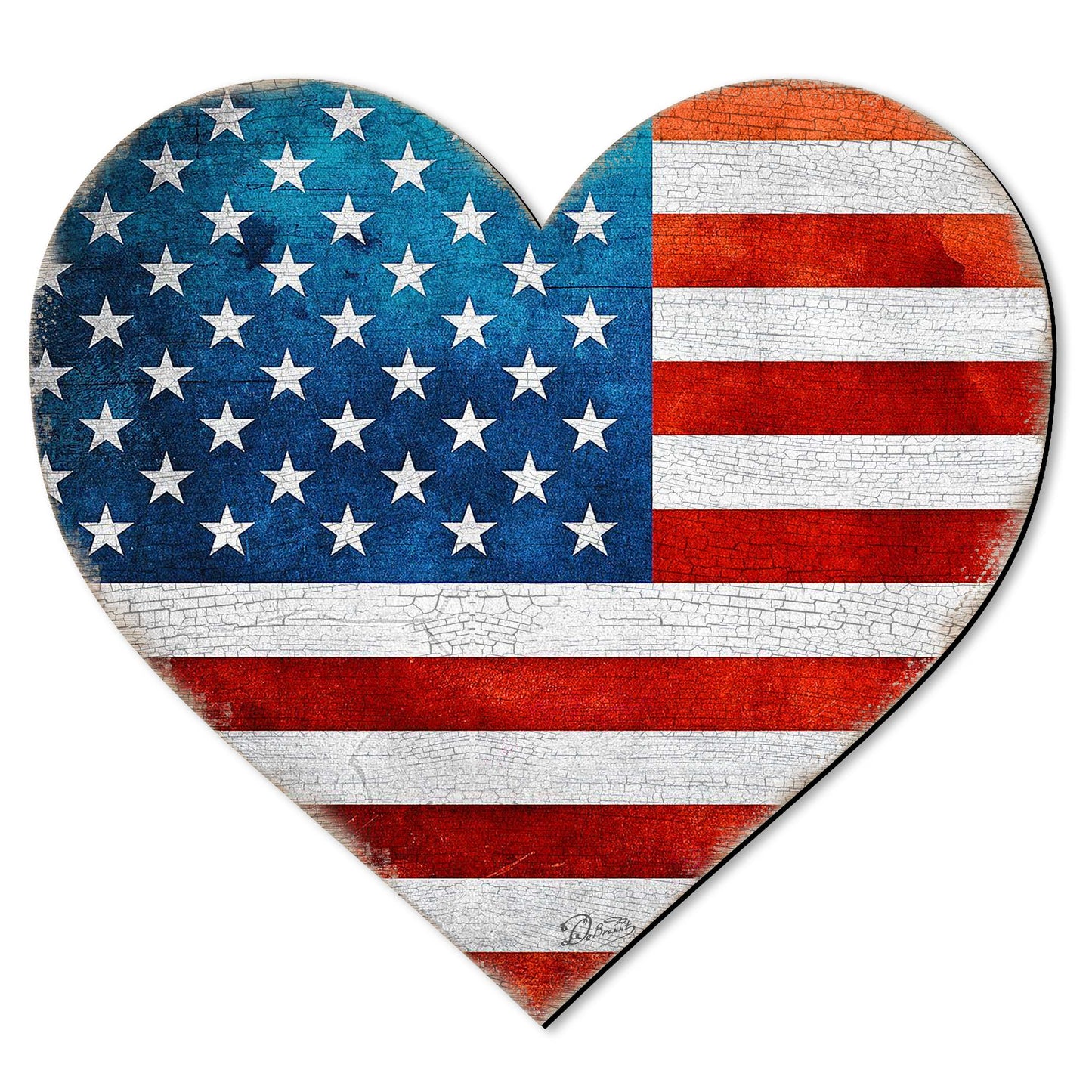 Patriotic Heart Decorative Holiday Door Decor - American Christmas Decor - 8187130-2H