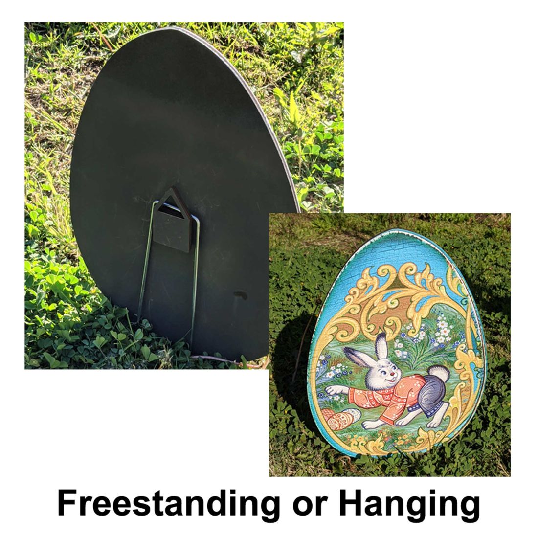 Easter Rainbow Rustic Eggs Outdoor Garden Décor Set of 3 by G. DeBrekht - Easter Spring Décor - 8198712-2M-S6