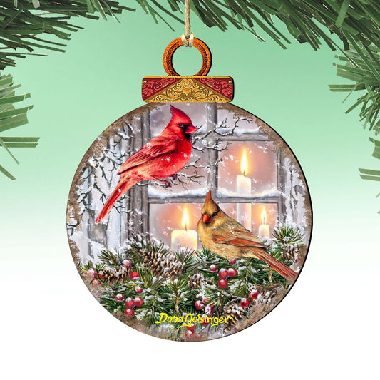 House Birds Christmas Wooden Ornaments by Gelsinger - Christmas Decor - 8121126DG