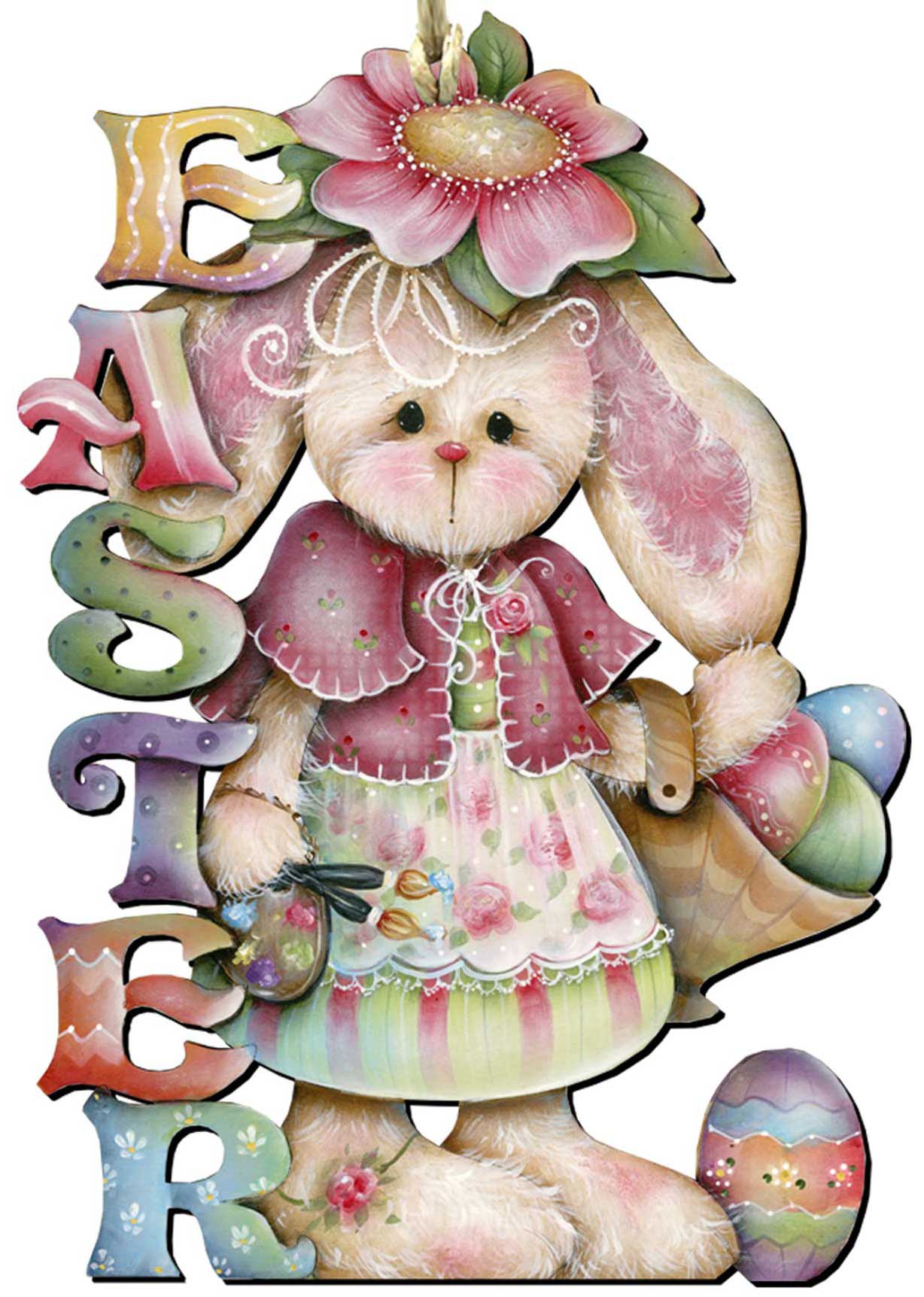 The Easter Bunny Easter Door Decor by Jamie Mills-Price - Easter Spring Decor - 8457605H