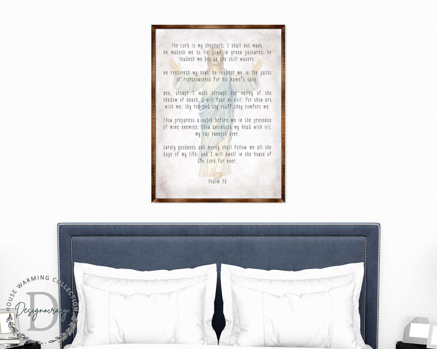 The Lord Is My Shepherd - Wooden Kitchen Blessing - PSALM 23 - Contemporary Decor - Religious Wall Art - Nursery Wall Art - 310334