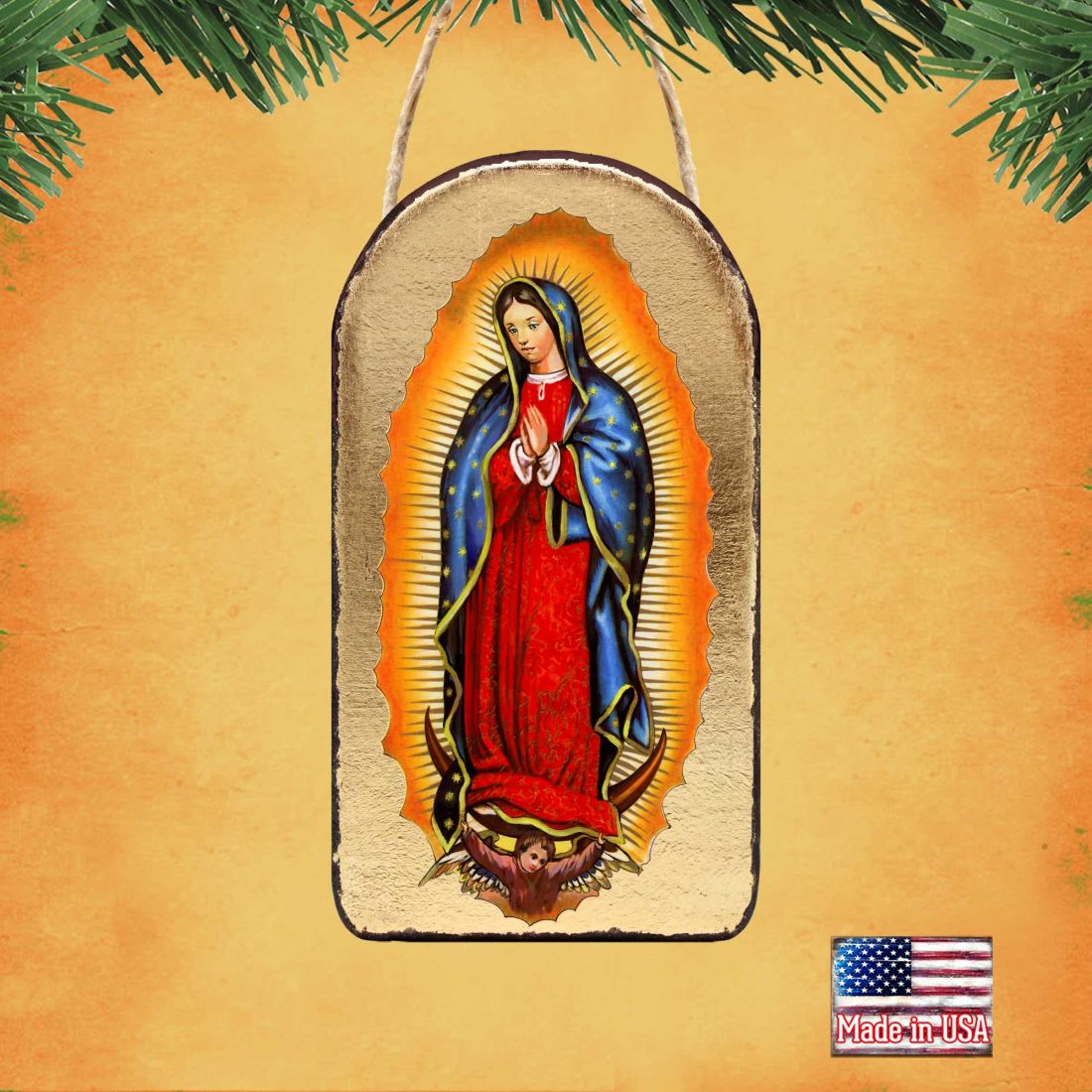 Lady of Guadalupe Religious Christian Sacred Icon Ornament - Inspirational Icon Decor - 87032
