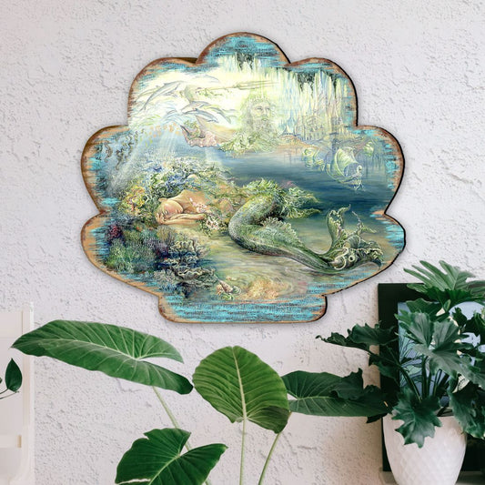 Dreams of Atlantis Wall Hanger by Josephine Wall - Coastal Sea-Life Decor - 8472102H-JW
