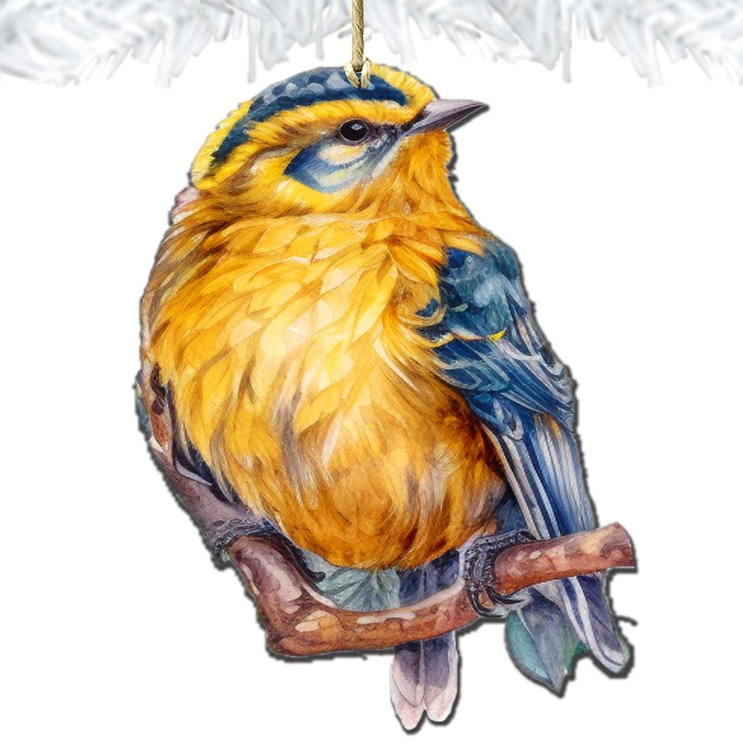 Alaskan Forest Bird Wooden Ornaments by G.Debrekht - Wildlife Holiday Decor - 8710005-4