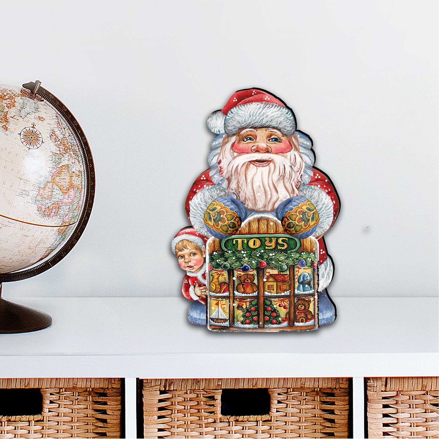 Toy Shop Santa Christmas Door Decor by G. DeBrekht - Christmas Santa Snowman Decor - 8119172H