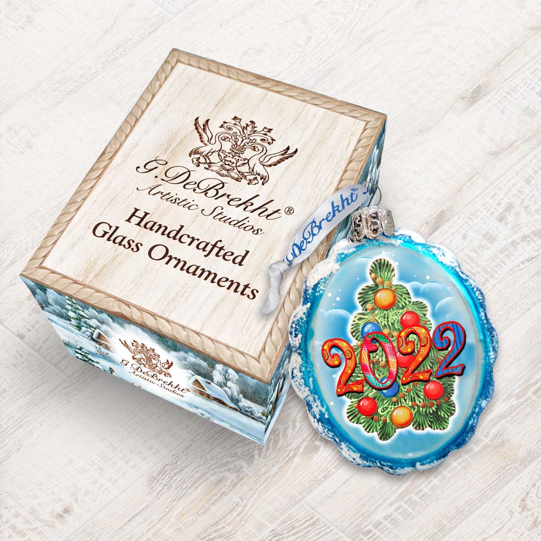 2024 Dated Mercury Glass Ornament by G. Debrekht - Christmas Decor - 773017-D24