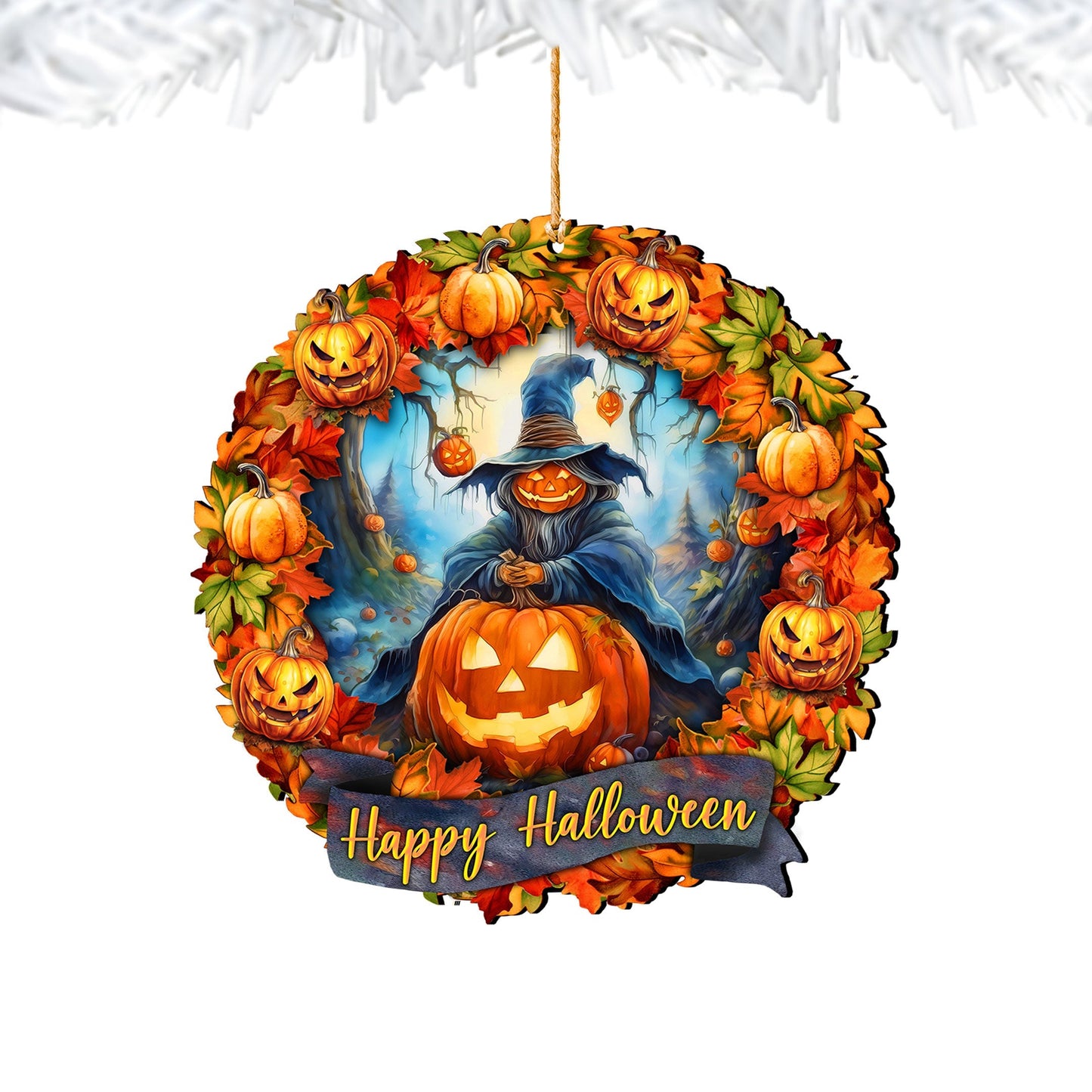 Happy Halloween Wreath Ornaments by G. Debrekht  - Halloween Decor - 8652821