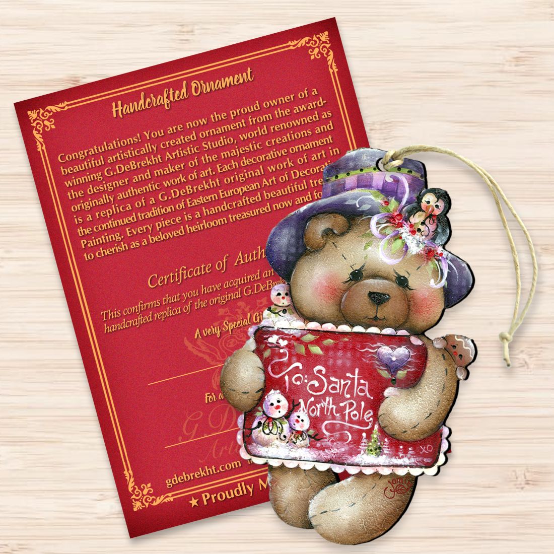 To Santa with Love Wooden Ornaments by Jamie Mills-Price - Christmas Decor - 8457510