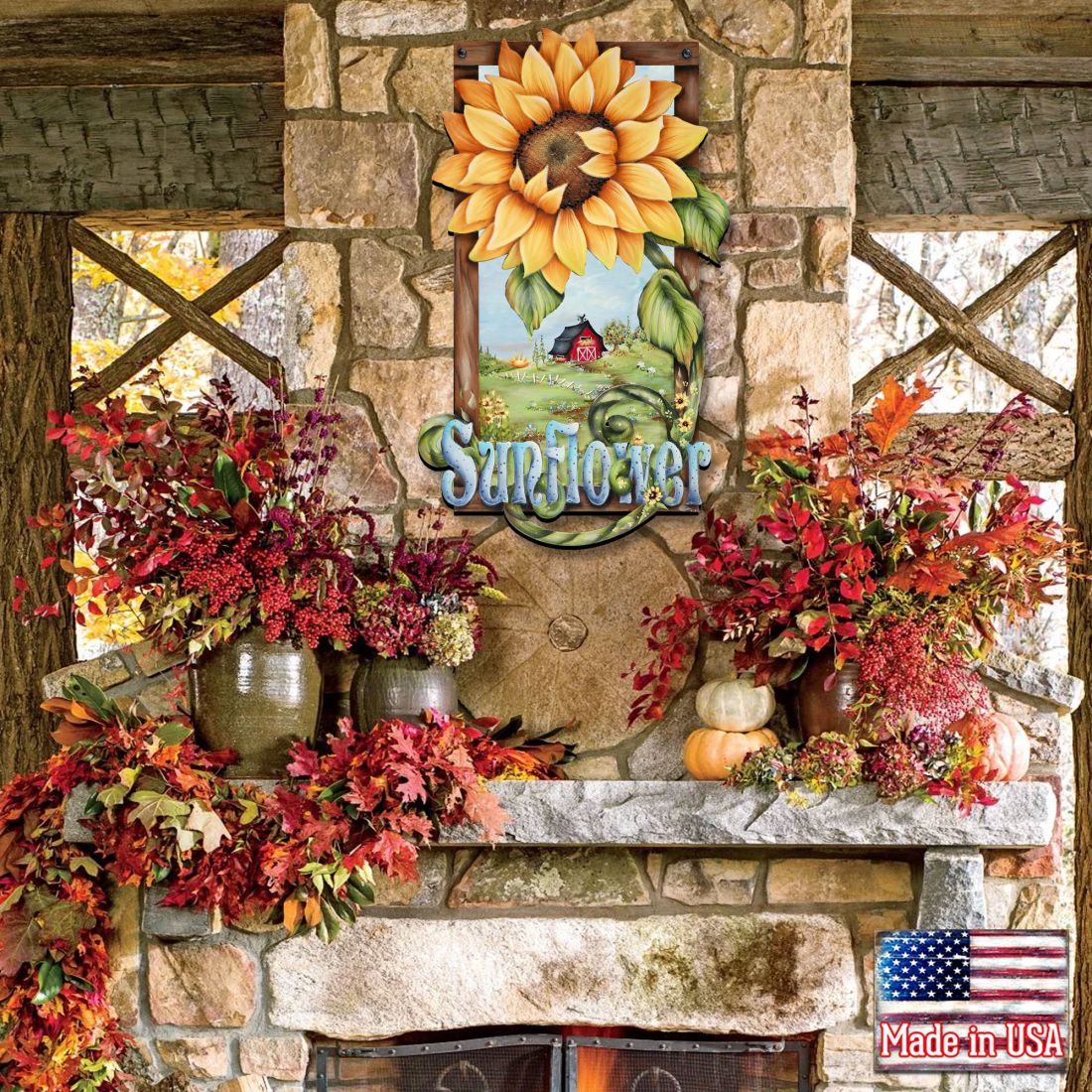 Sunflower Farms Halloween Door Decor by Jamie Mills-Price - Thanksgiving Halloween Decor - 8457701H