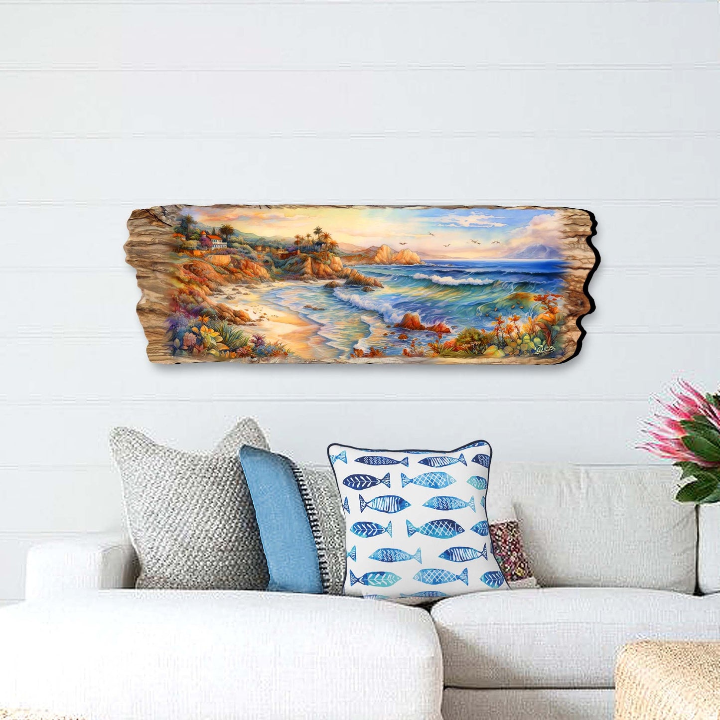 Coastal View Wooden Wall Art by G. DeBrekht Coastal Décor - 8491101W