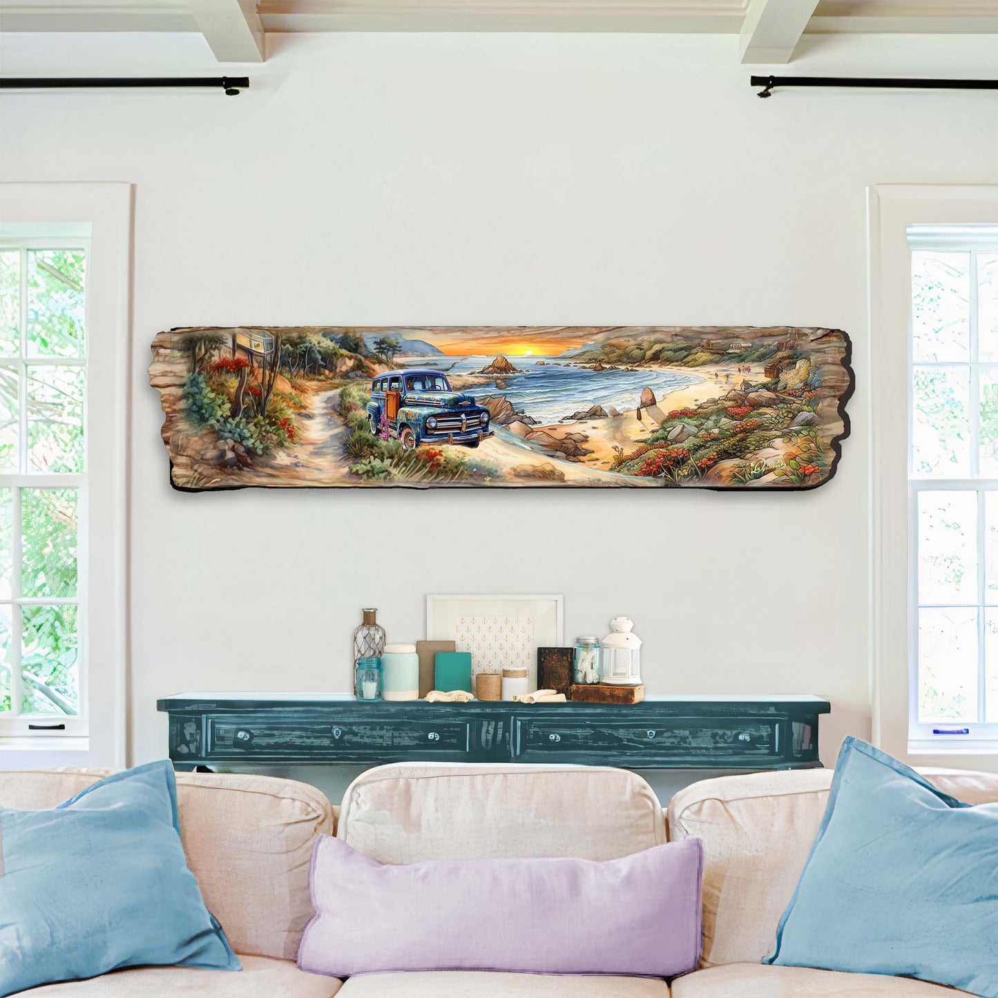 Coastal Sunrise Wooden Wall Art by G. DeBrekht Coastal Décor - 8491111W