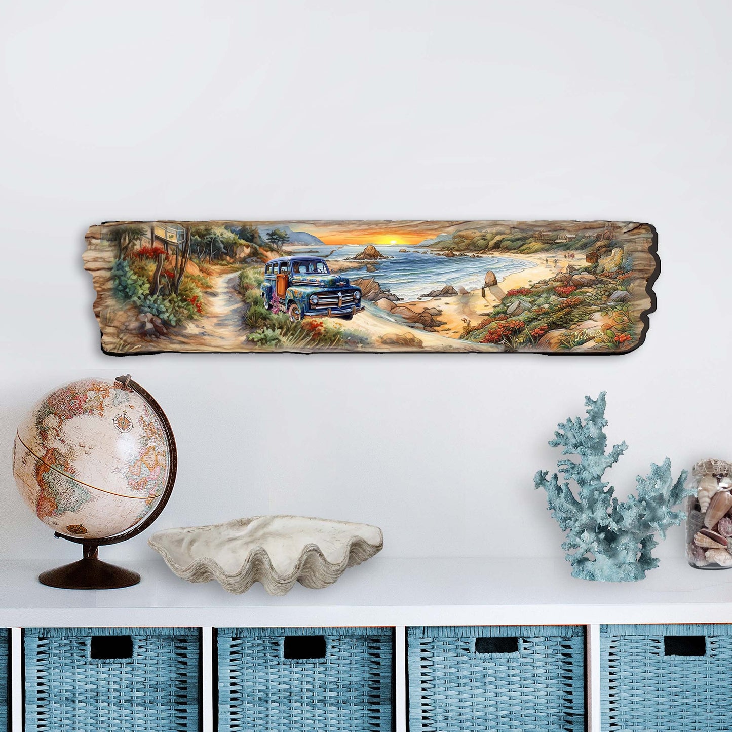 Coastal Sunrise Wooden Wall Art by G. DeBrekht Coastal Décor - 8491111W