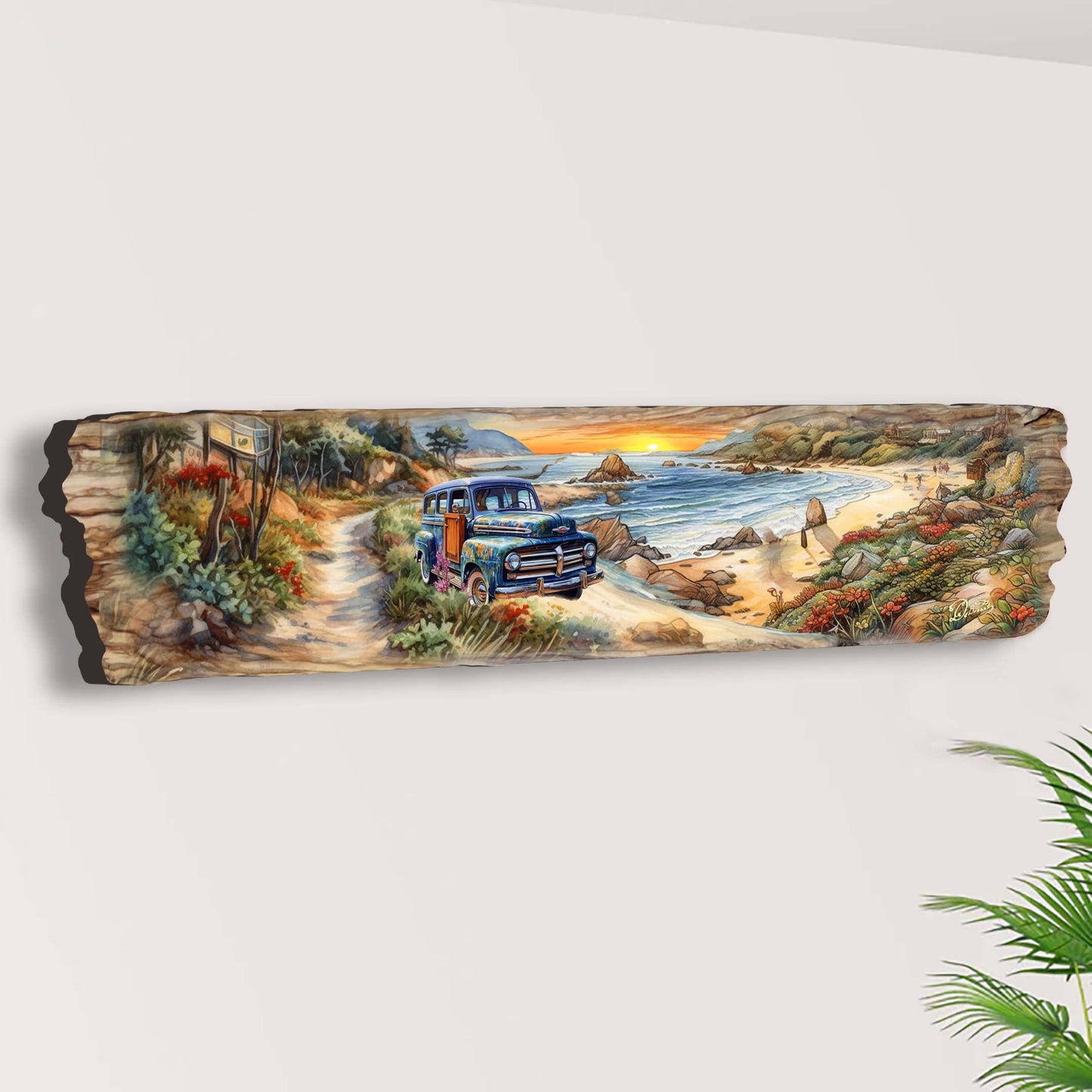 Coastal Sunrise Wooden Wall Art by G. DeBrekht Coastal Décor - 8491111W