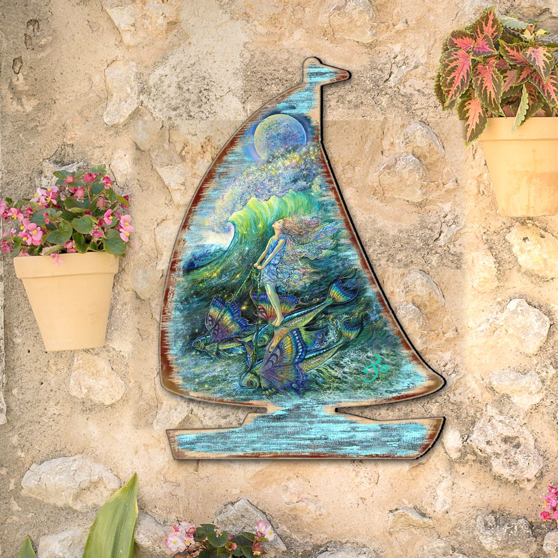 Surfers Dream Coastal Outdoor Decor by Josephine Wall - Coastal Sea-Life Decor - 8472103F-JW
