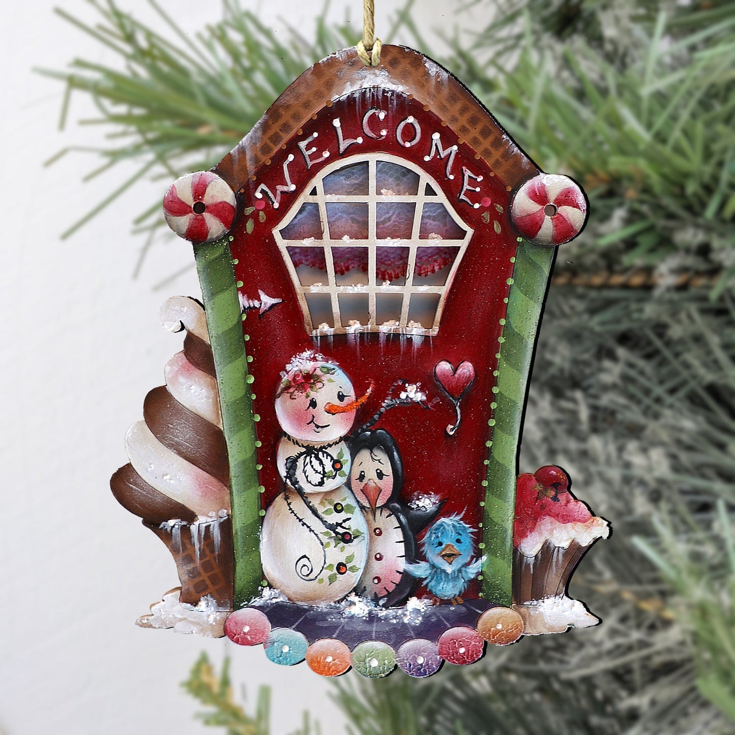 A Season of Sweet Christmas Wooden Ornaments by Jamie Mills-Price Christmas Santa Snowman Decor - 8611079-MP
