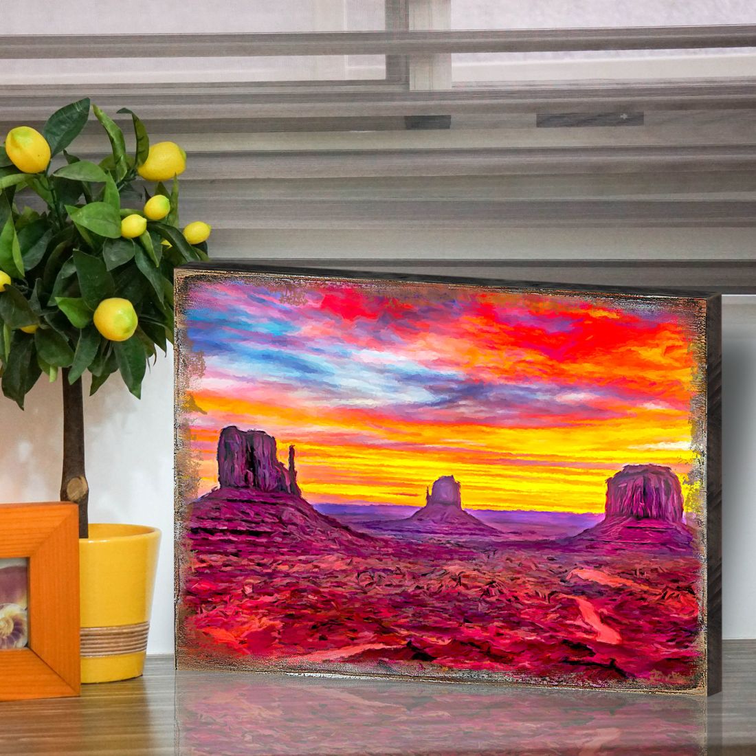 Canyons Landscape Art Wooden Wall Art by Nature Wonders - Nature Wildlife Decor  - 95236B