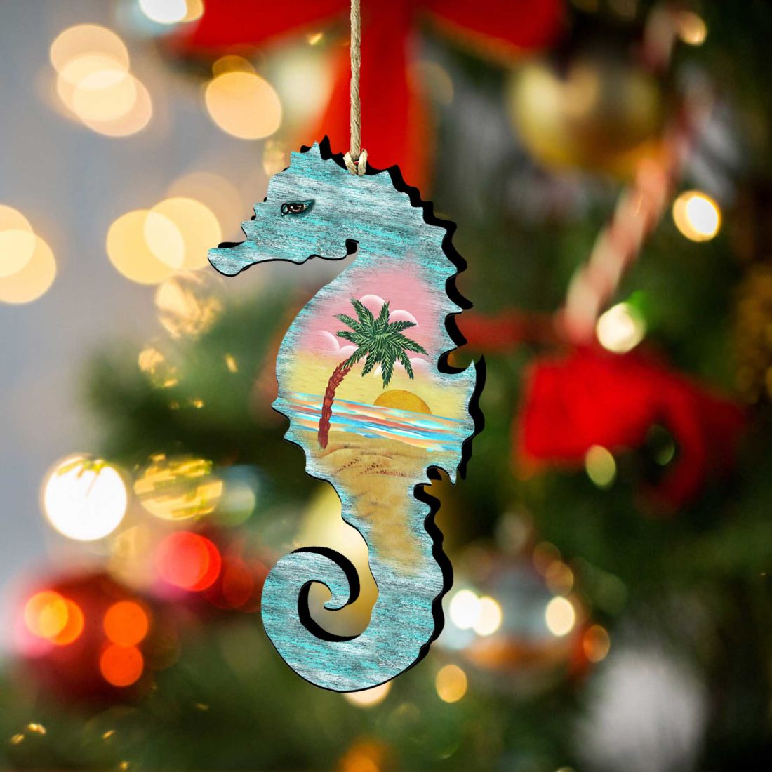 Seahorse Wooden Ornaments by G. DeBrekht - Coastal Holiday Decor - 8198517