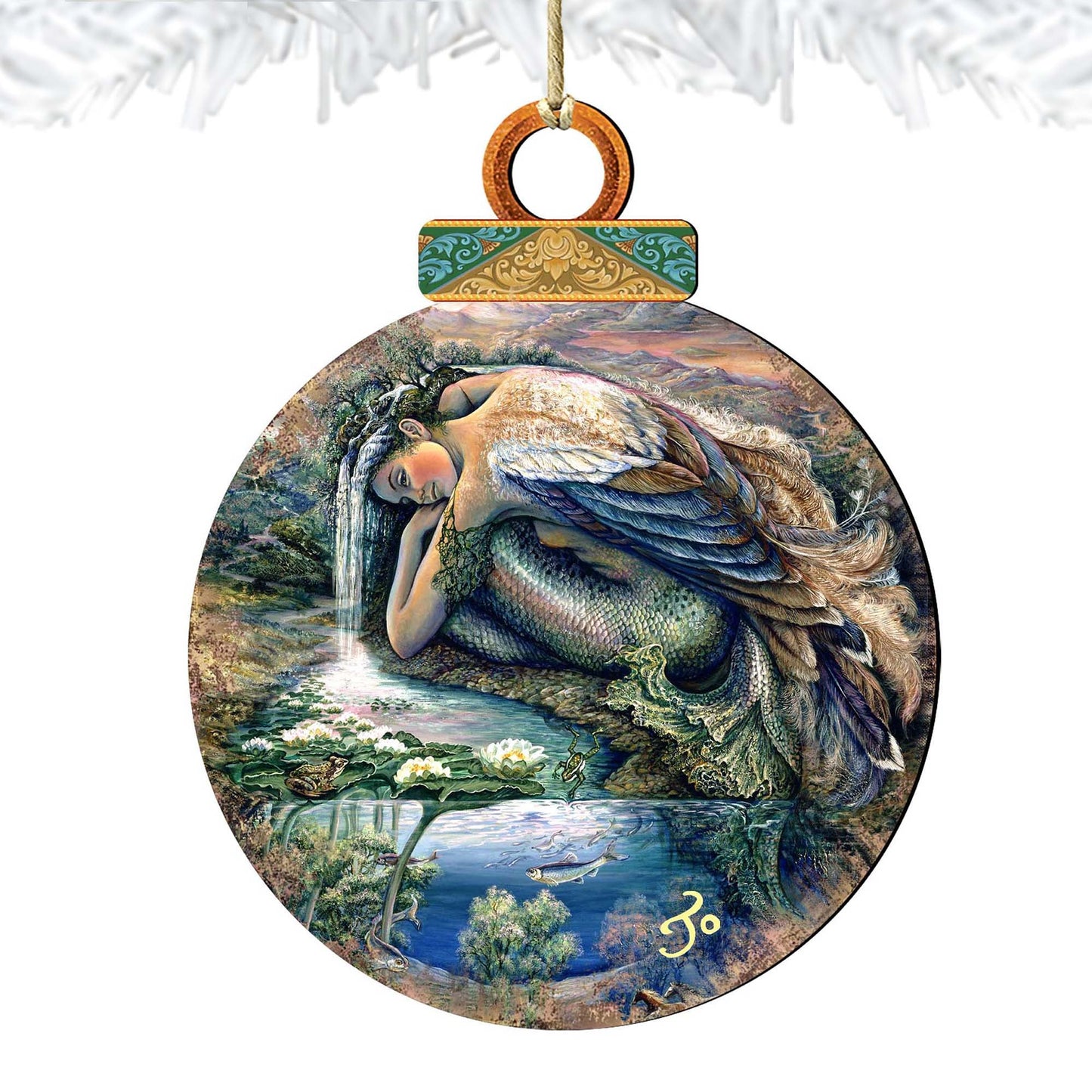 Mer Angel Wooden Ornaments by Josephine Wall - Designocracy - 8451181-JW