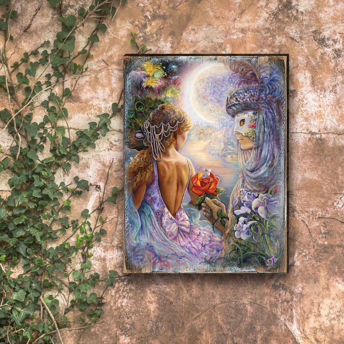 Maqui of Love Fantasy Wooden Wall Art by Josephine Wall - Fantasy Décor - 852148-JW