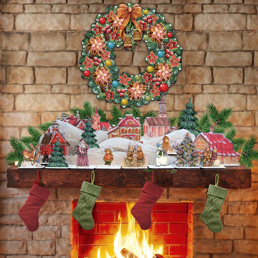 Old World Christmas Village Décorative Set of 19 by G. DeBrekht - Christmas Décor - 852710-S19