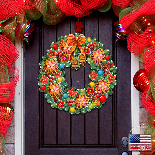 Christmas Holiday Door Wreath by G. DeBrekht - Christmas Decor - 8185307H