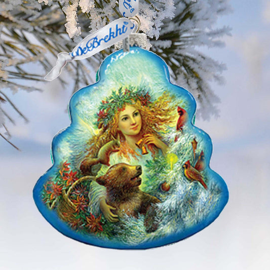 Christmas Angel Glass Ornament by G. DeBrekht - Nativity Holiday Décor - 762-043