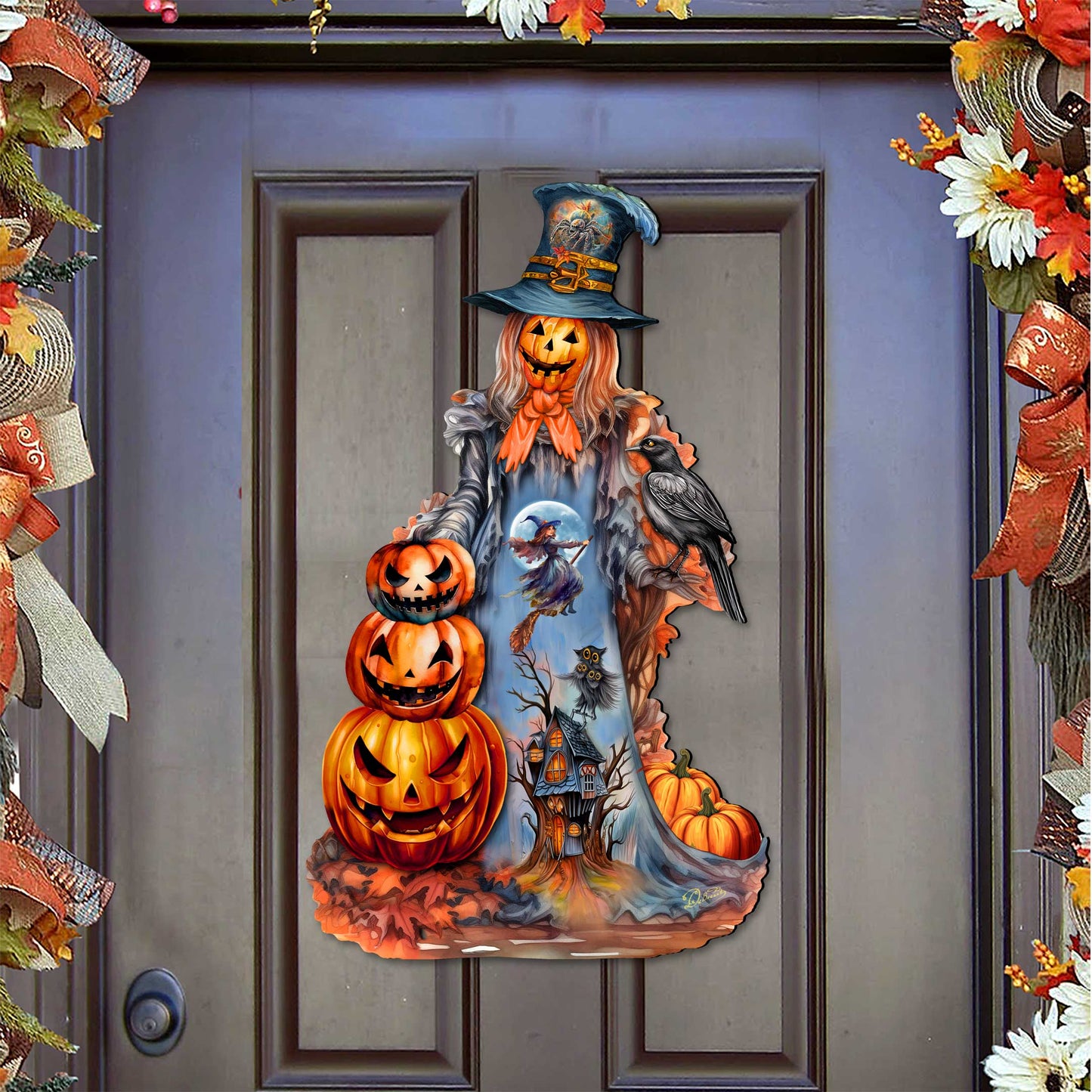 Halloween Pumpkin Holiday Door Décor by G. DeBrekht - Halloween Décor - 8652796H