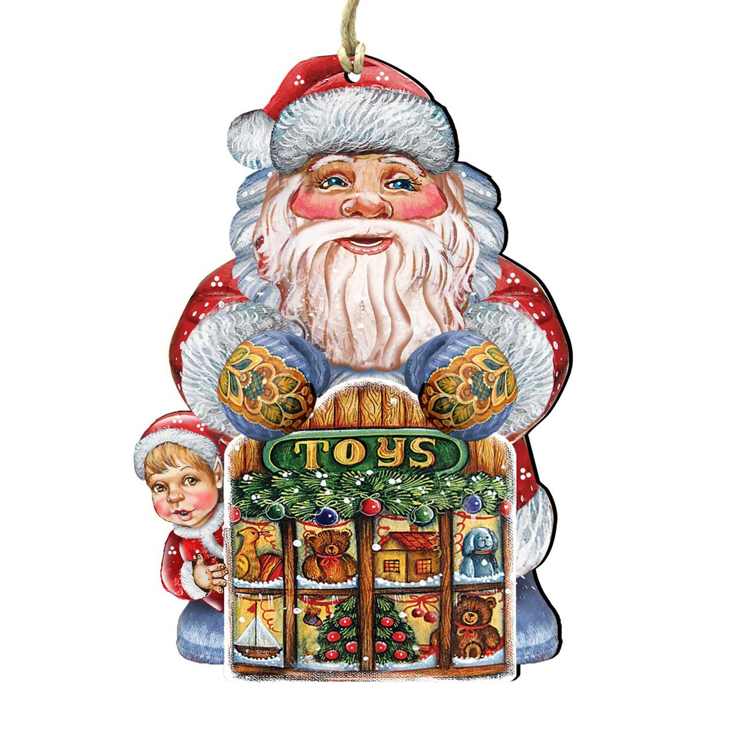Toy Shop Santa Christmas Door Decor by G. DeBrekht - Christmas Santa Snowman Decor - 8119172H