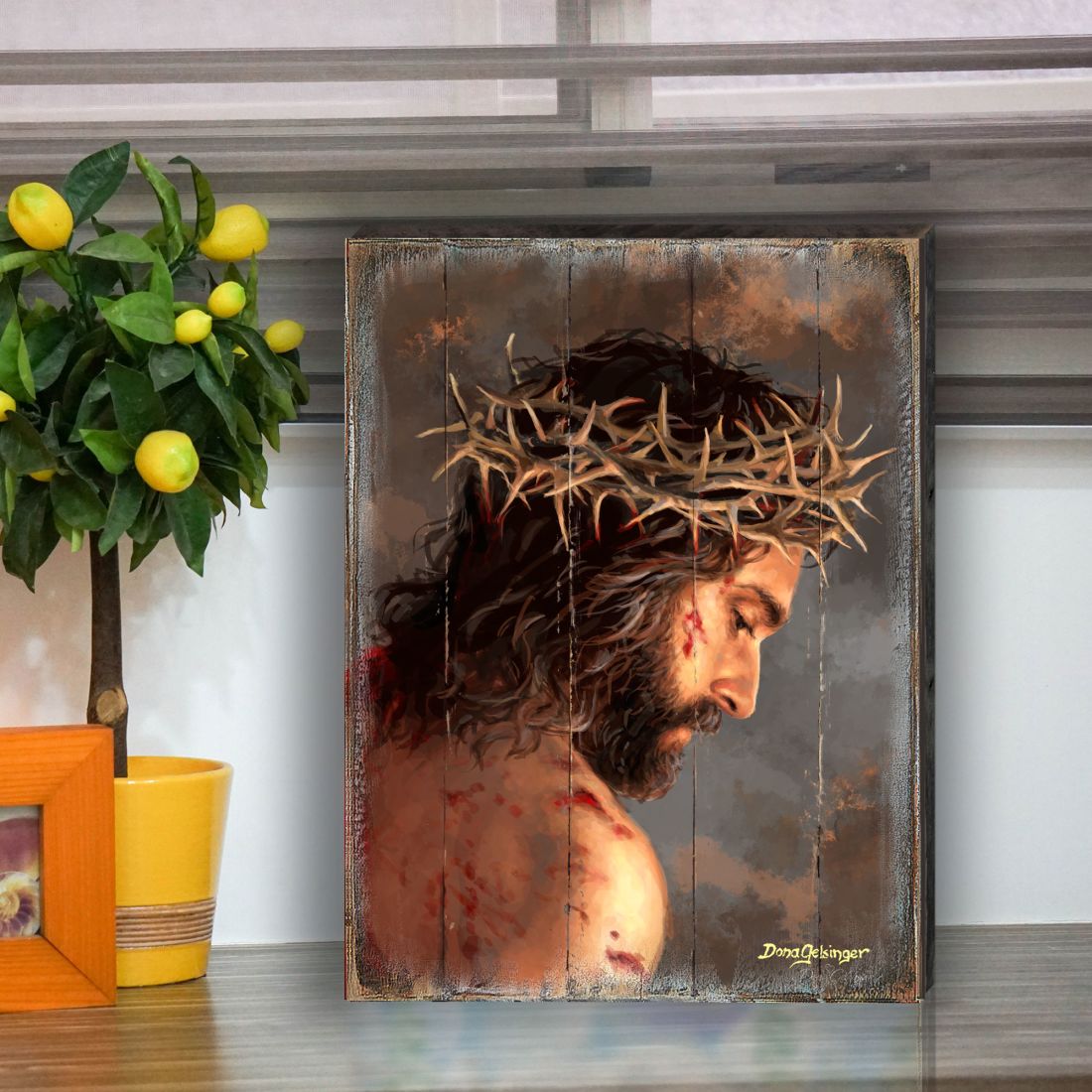 Solemn Night Jesus Wooden Wall Art by D. Gelsinger - Easter Spring Decor - 95668B-DG