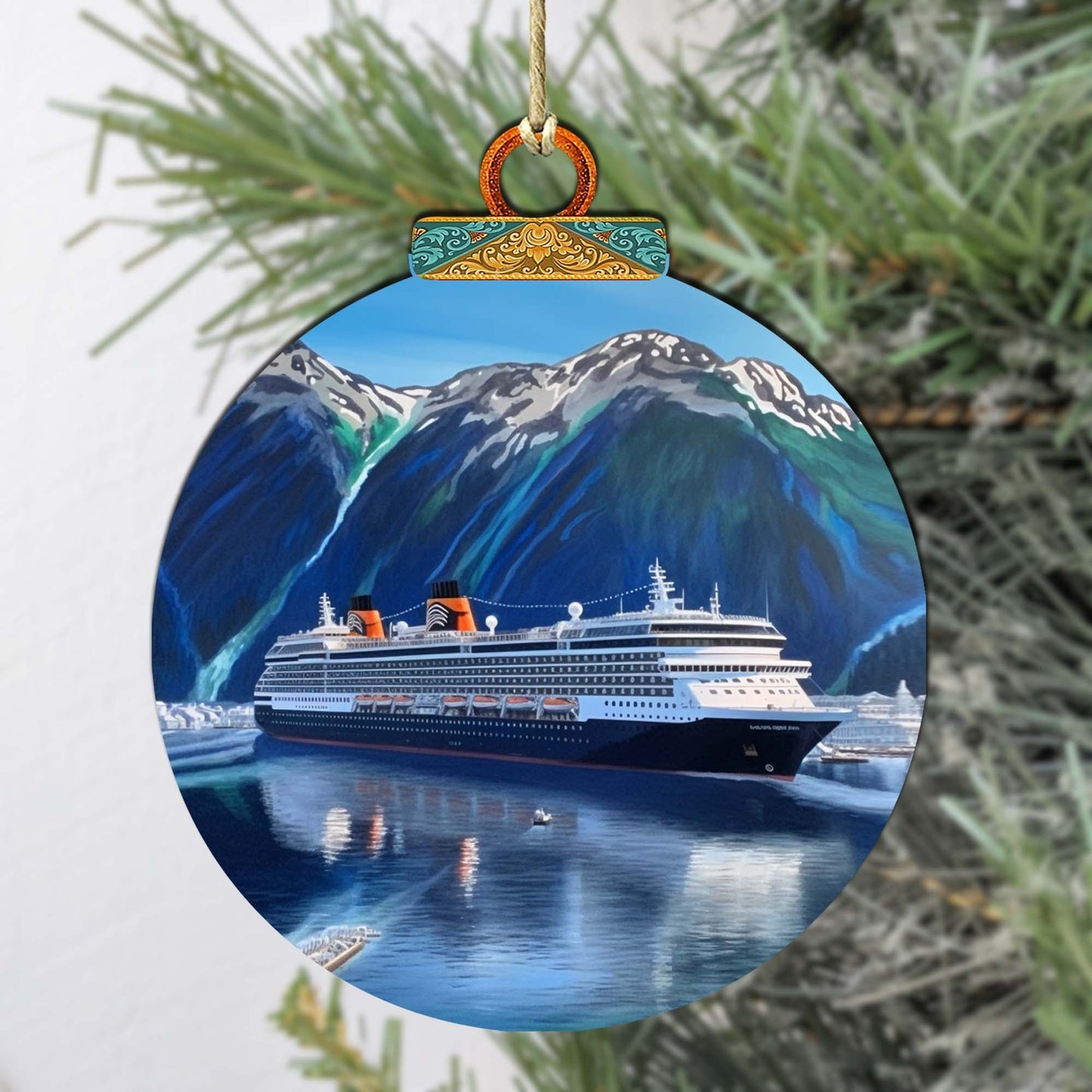 Alaskan Summit Cruise Wooden Ornaments by G.Debrekht - Wildlife Holiday Decor - 870067