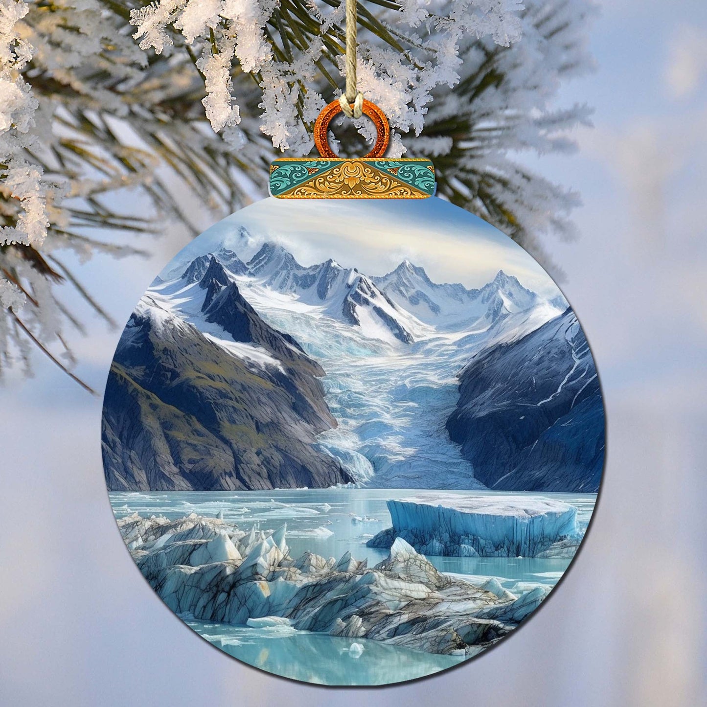 Beauty of Alaskan Wild Wooden Ornaments by G.Debrekht - Wildlife Holiday Décor - 870058