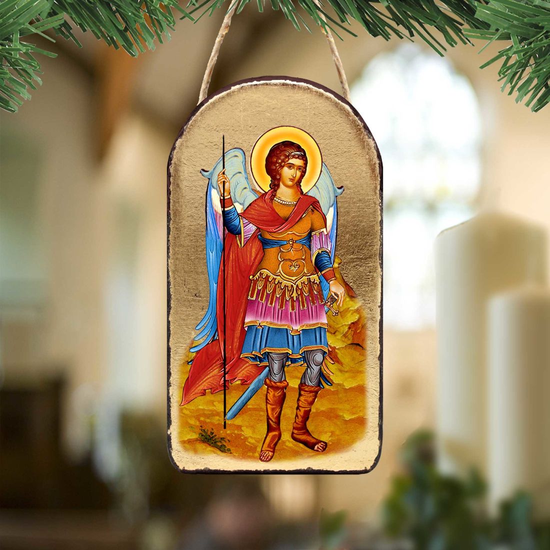 Saint Michael the Angel Religious Christian Sacred Icon Ornament - Inspirational Icon Décor - 87022