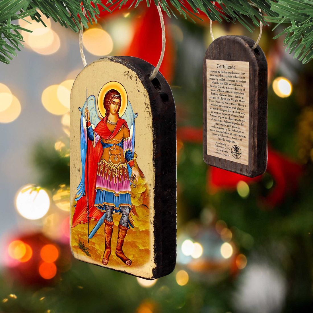 Saint Michael the Angel Religious Christian Sacred Icon Ornament - Inspirational Icon Décor - 87022