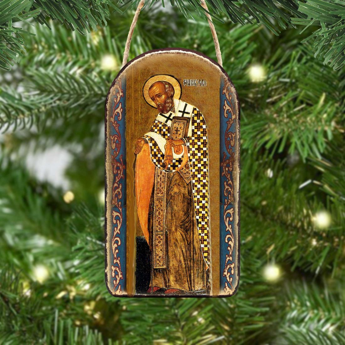 Saint Nick Religious Christian Sacred Icon Ornament - Inspirational Icon Décor - 87033