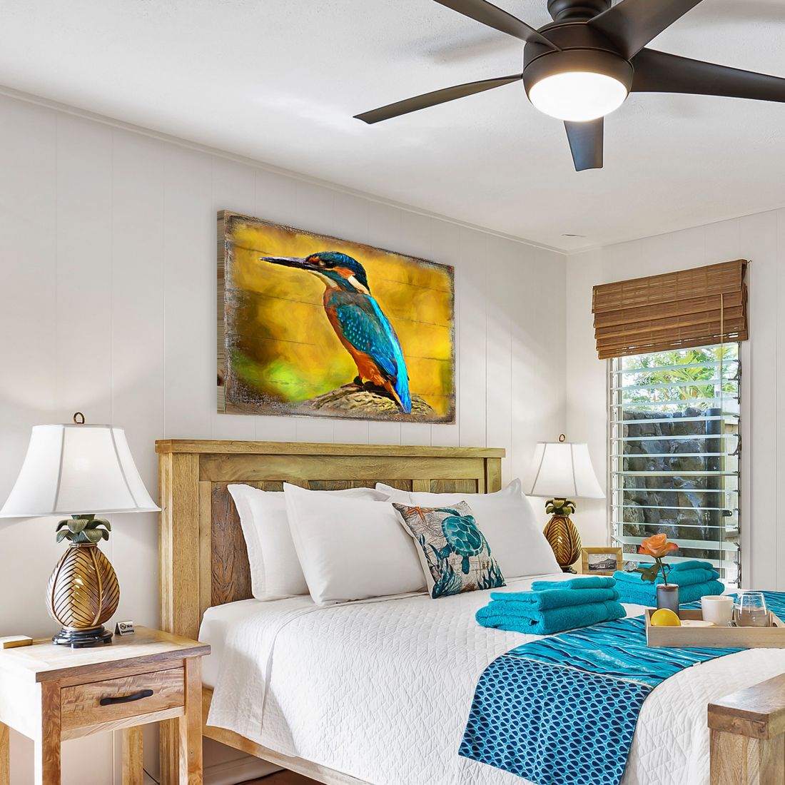 Alyra Bird Art Wooden Wall Art by Nature Wonders - Nature Wildlife Decor  - 95298B