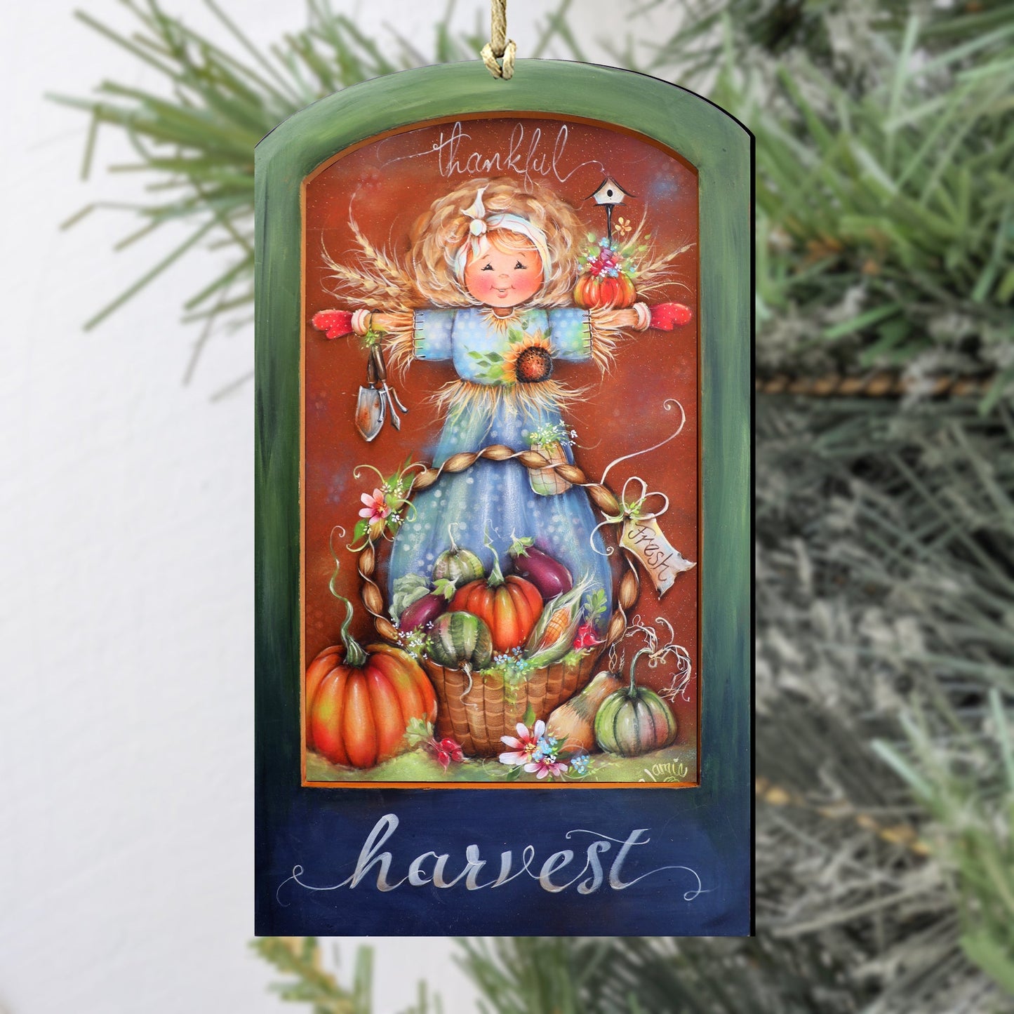 Thankful Harvest Wooden Ornaments by Jamie Mills-Price Thanksgiving Decor - 8611076-MP