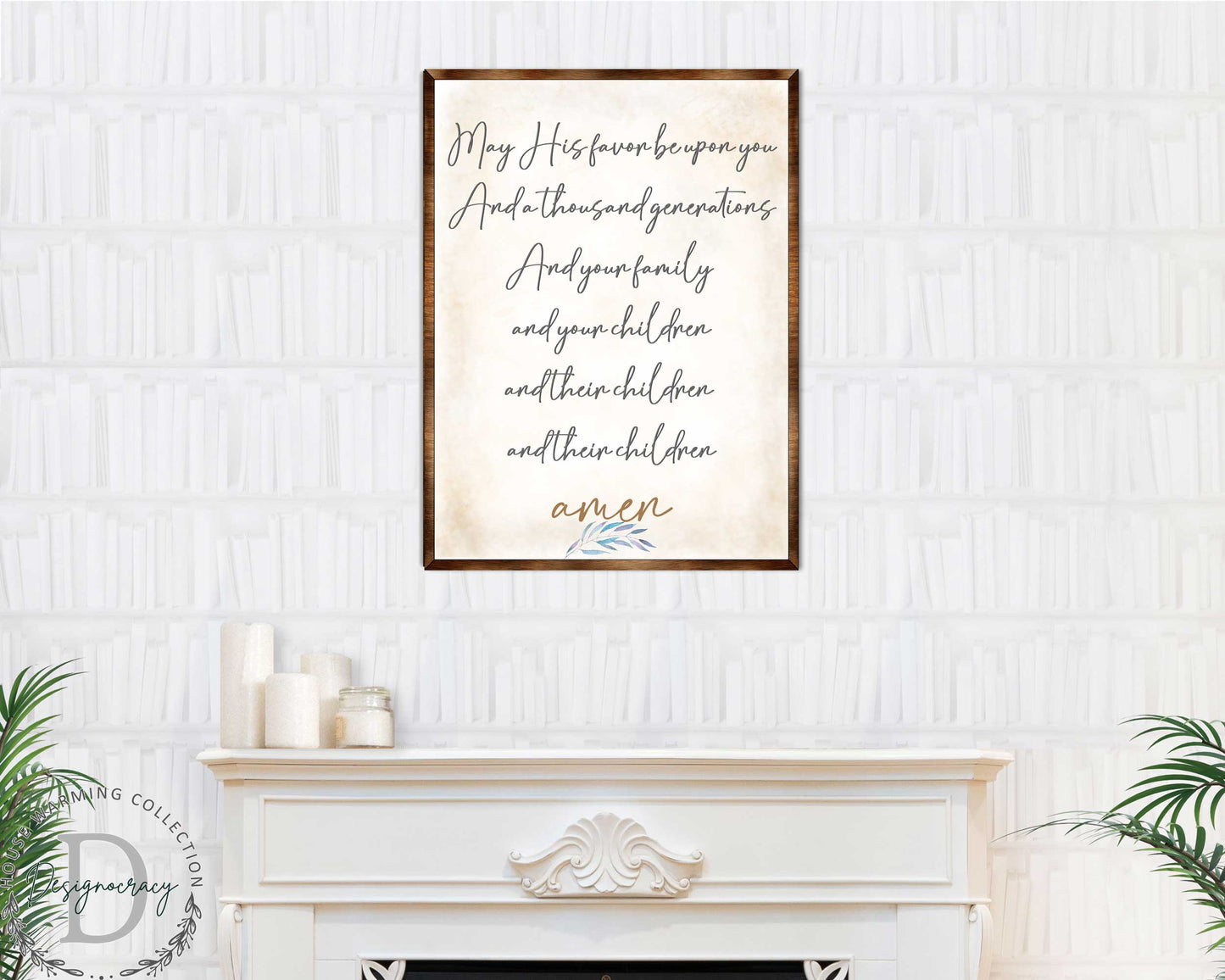 Blessing Quote Sign- May His Favor Be Upon You - Housewarming gift - Gift for newlyweds - Bible Verse scripts - Christian sign decor - Wedding gift - Blessing sign - Living room decor - 310353