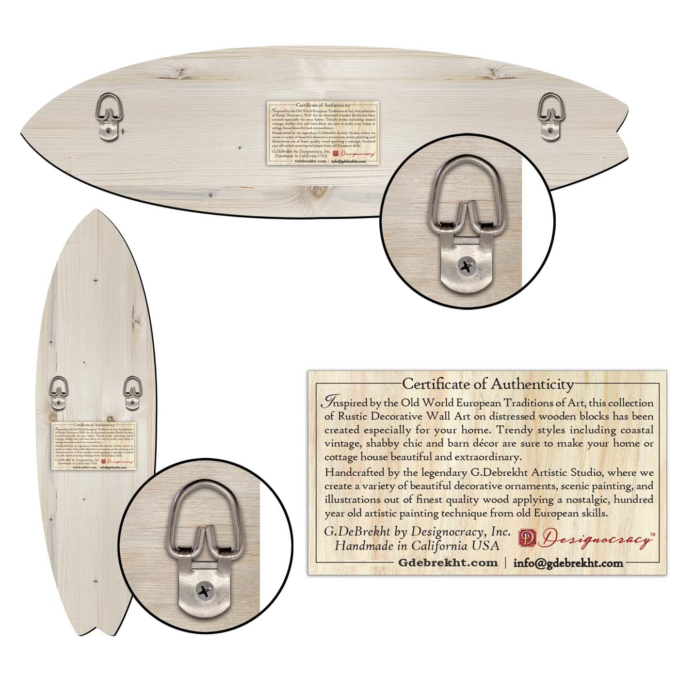 Manatee Surfboard Wall Art – Handcrafted Coastal Decor - Surfboard Wall Decor for Beach House - Art by G. Debrekht  - 8490140HS