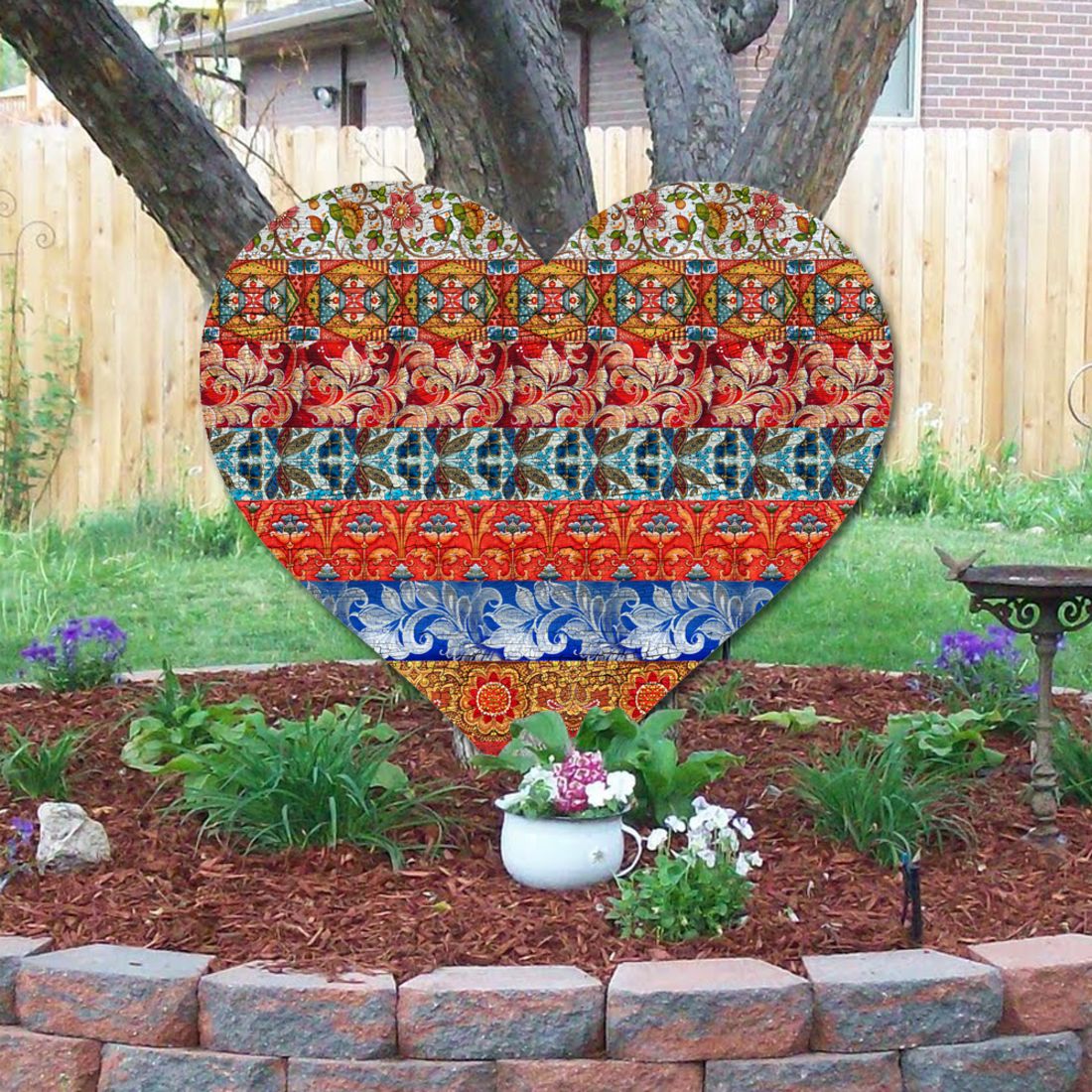 Quilted Heart Holiday Door Decor by G. DeBrekht - Love Family Kids Decor - 8198736H