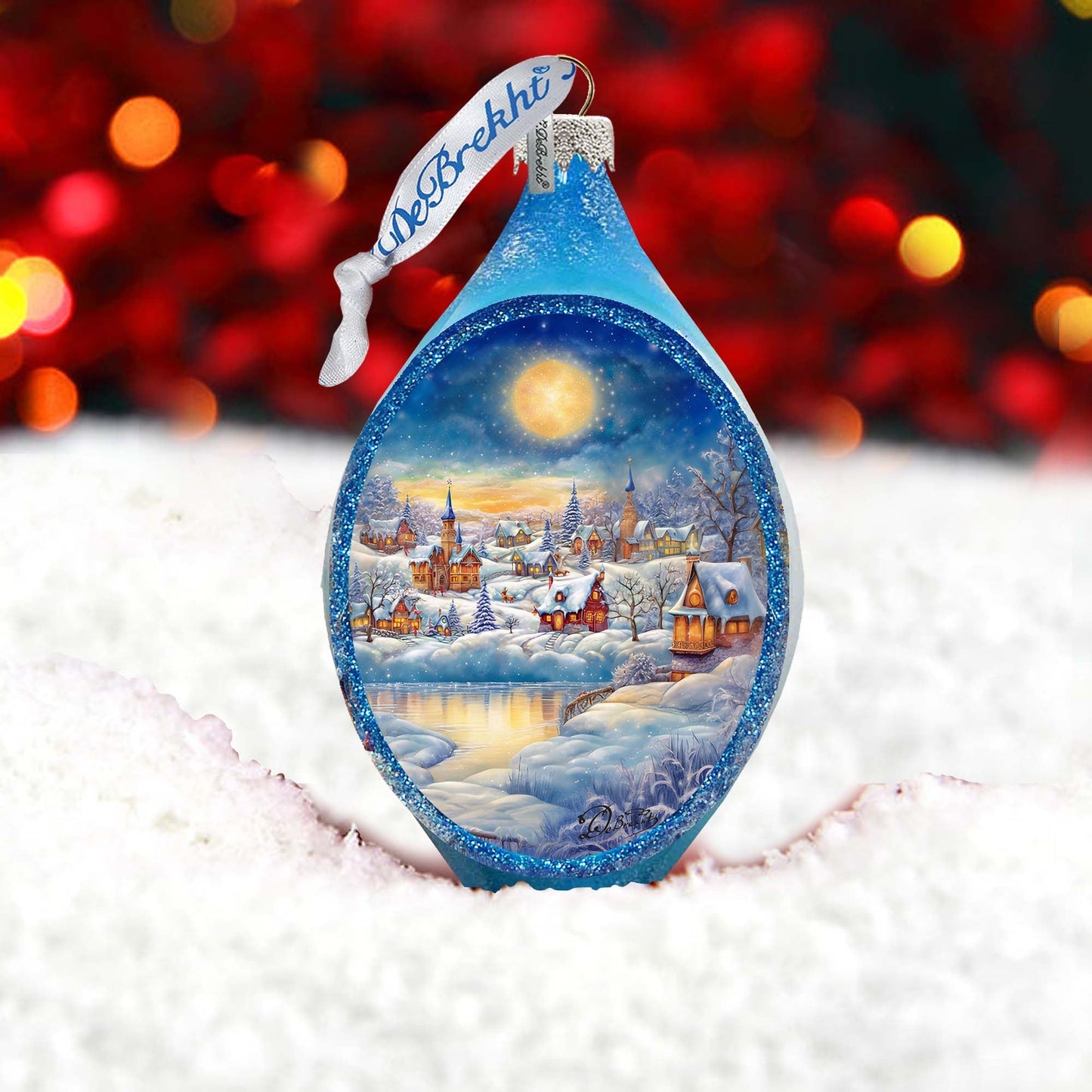 Magic Christmas Night Drop Glass Ornament by G. Debrekht - Christmas Decor - 757-048