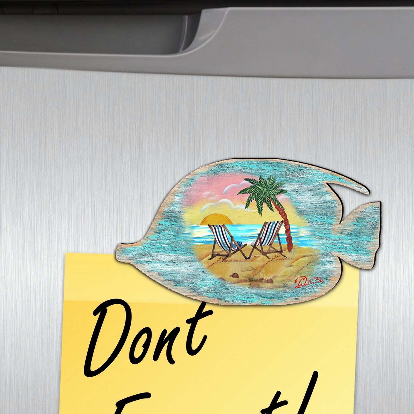 Nautical Decorative Wooden Magnets Set of 6 by G. Debrekht - Coastal Decor - 8090061G-S6